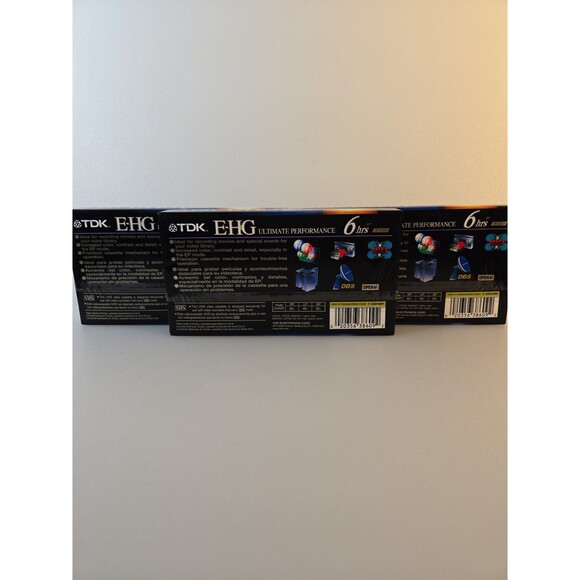 TDK Ultimate Performance  E-HG 6 Hour  VHS Tapes T-120 Lot of 3 - Picture 3 of 5